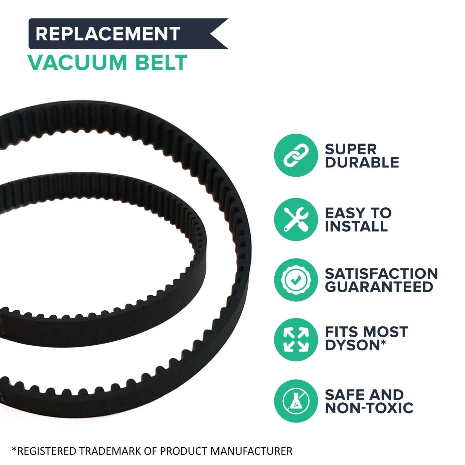 Crucial Vacuum Replacement Belt Parts - Compatible With Dyson Part # 911710-01 - Pair With Models Dyson DC17 8-MM Belts - Lightweight, Durable, Powerful Long Lasting Vacuum Belts For Home (4 Pack) 4 Crucial Vacuum Replacement Belt Parts - Compatible With Dyson Part # 911710-01 - Pair With Models Dyson DC17 8-MM Belts - Lightweight, Durable, Powerful Long Lasting Vacuum Belts For Home (4 Pack) - Image 2