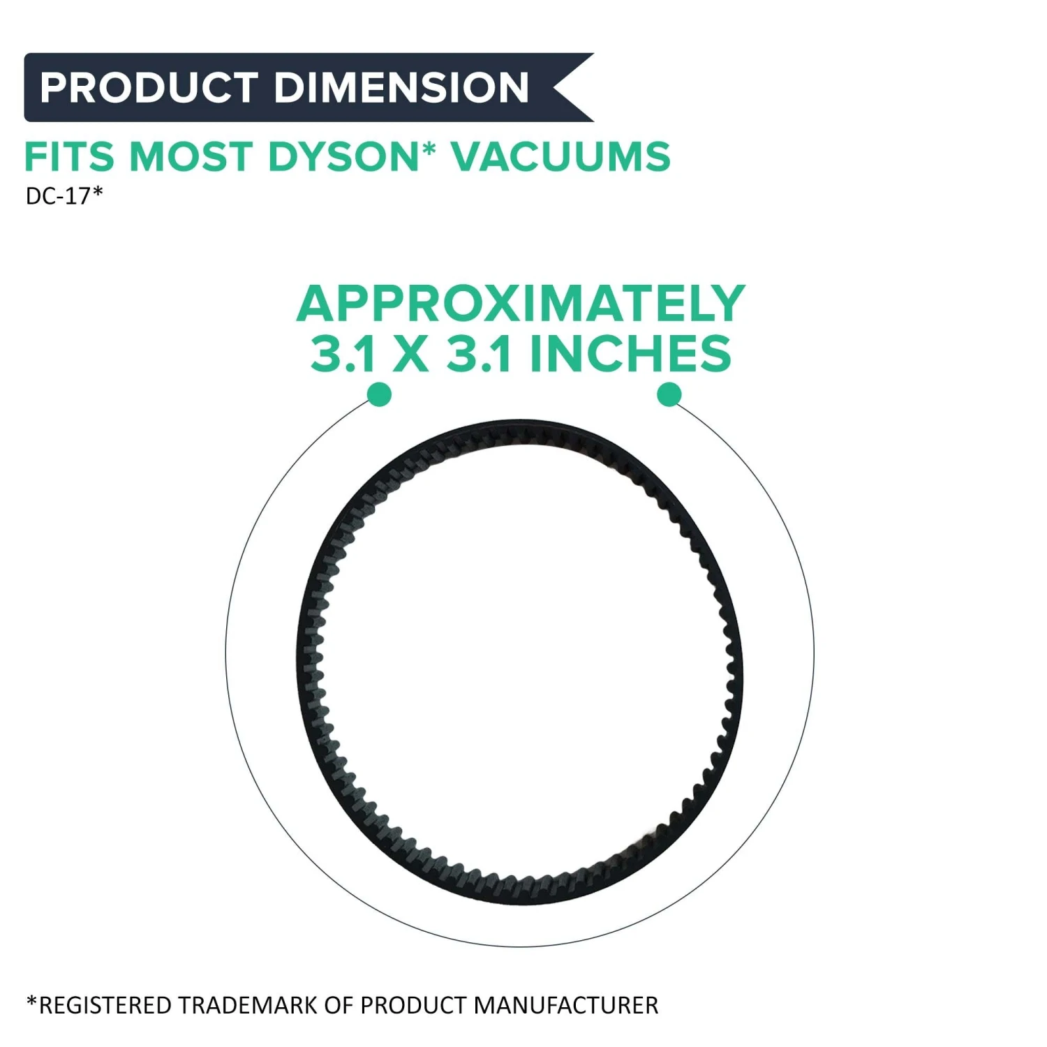 Crucial Vacuum Replacement Belt Parts - Compatible With Dyson Part # 911710-01 - Pair With Models Dyson DC17 8-MM Belts - Lightweight, Durable, Powerful Long Lasting Vacuum Belts For Home (4 Pack) 6 Crucial Vacuum Replacement Belt Parts - Compatible With Dyson Part # 911710-01 - Pair With Models Dyson DC17 8-MM Belts - Lightweight, Durable, Powerful Long Lasting Vacuum Belts For Home (4 Pack) - Image 4